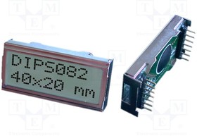 Фото 1/2 EA DIPS082-HN, LCD Character Display Modules & Accessories Yel/Green Contrast Reflective