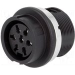 T3437-000, Circular DIN Connectors FEMALE RECEPTACLE 7 WAY