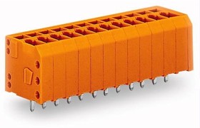 739-335, 5-конт. клеммная колодка на плату, шаг 3,81 мм, оранжевая