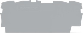 Фото 1/3 2002-1491, Торцевая / средняя пластина, для использования с клеммными колодками TOPJOB S, серого цвета