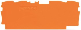 Фото 1/3 2004-1492, Торцевая пластина, 1 мм, оранжевая
