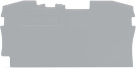 Фото 1/2 2006-1291, Торцевая / средняя пластина, для использования с клеммными колодками TOPJOB S, серого цвета