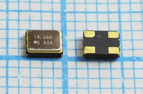 Генератор кварцевый 19.6608МГц 3.3В, HCMOS/TTL в корпусе SMD 3.2x2.5мм; гк 19660,8 \\SMD03225C4\CM\ 3,3В\SCO-323\SUNNY