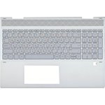 Клавиатура (топ-панель) для ноутбука HP Envy 15-DR 15-DS серебристая с ...