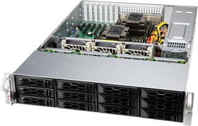 Фото 1/3 Корпус Supermicro server chassis CSE-LA26E1C4-R609LP, 2U, 12x 3.5" (tool-less) or 2.5" (screw) hot-swap, 12-port 2U SAS3 12Gbps, 600W RPSU
