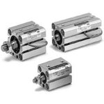 CQSB16-10D, Pneumatic Compact Cylinder - 16mm Bore, 10mm Stroke, CQS Series ...