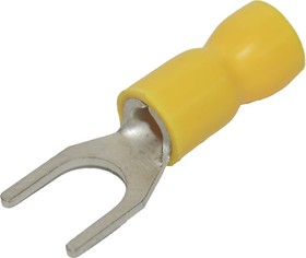 Вилочный изолированный наконечник KL-V-005506 с ПВХ манжетой М6 желтый уп. 100 шт. 11Т5506