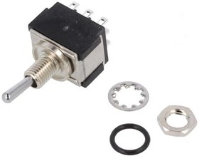 Фото 1/3 MTE 306 D, Toggle Switch, Panel Mount, On-On, 3PDT, Solder Terminal