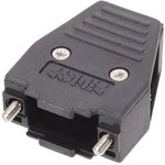 165X11239X, D-Sub Backshells DSUB PLST HD 9-50POS STR/SE JK SCR/SDE L