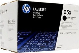Фото 1/10 Картридж HP CE505XD - двойная упаковка для Hewlett Packard LJ P2055D / P2055DN. (Ресурс 2 x 6500 копий.)