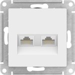System Electric AtlasDesign Lotus Socket Dual computer RJ45+RJ45, cat.5E ...