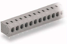 235-402, PCB terminal block - 2.5 mm² - Pin spacing 5/5.08 mm - 2-pole - PUSH WIRE® - 2,50 mm² - gray