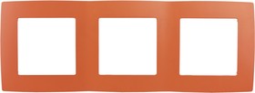 Фото 1/2 12-5003-22 ЭРА Рамка на 3 поста, Эра12, оранжевый Б0019405