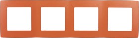 Фото 1/2 12-5004-22 ЭРА Рамка на 4 поста, Эра12, оранжевый Б0019414