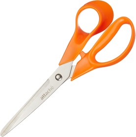 Фото 1/6 Ножницы Attache Orange 177 мм с пластик. эллиптическими ручками,цвет