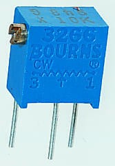 Фото 1/2 3266X-1-105LF, Trimmer Resistors - Through Hole 1/4" 1Mohms 10% SQ W/Standoff Sealed