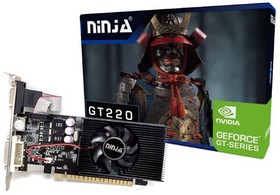 Фото 1/6 Видеокарта Ninja (Sinotex) Ninja GT220 LP (48SP) 1GB GDDR3 128bit VGA DVI HDMI RTL {50} (NH22NP013F)