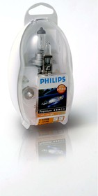 55475EKKM, Лампа автомобильная 12V Easy Kit H1/H7 (55017) (Philips)