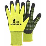 Защитные трикотажные перчатки повышенной видимости с ПВХ-точкой 8821-10
