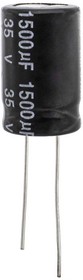 1500 UF 35V 105*C 13*25 (JWCO), KM152M1VBKJ1325VBK, конденсатор электролитический выводной радиальный , 1500 мкФ, 35 В, 13х25 мм, -40…+105 ° | купить в розницу и оптом