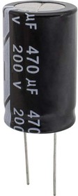 470 UF 200V 105*C 22*35 (JWCO), KM471M2DBKJ2235VBK, конденсатор электролитический выводной радиальный , 470 мкФ, 200 В, 22х35 мм, -25…+105 ° | купить в розницу и оптом