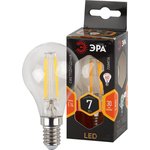 Лампочка светодиодная ЭРА F-LED P45-7W-827-E14 E14 / Е14 7Вт филамент шар теплый ...
