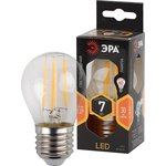 Лампочка светодиодная ЭРА F-LED P45-7W-827-E27 E27 / Е27 7Вт филамент шар теплый ...