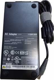 Фото 1/2 Блок питания (сетевой адаптер) для ноутбуков Lenovo 20V 8.5A 170W 7.9x5.5 мм с иглой черный slim, без сетевого кабеля Premium