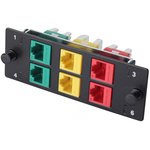 27M-00-00-06BL, Планка Q-SLOT 6 × Keystone UTP/FTP