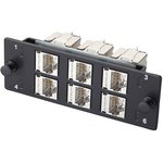 27M-00-00-06BL, Планка Q-SLOT 6 × Keystone UTP/FTP