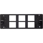 27M-00-00-06BL, Планка Q-SLOT 6 × Keystone UTP/FTP