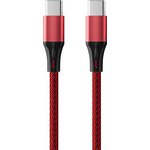 Кабель USB Type-C - USB Type-C, 1м, Accesstyle CC30-F100M Black/Red