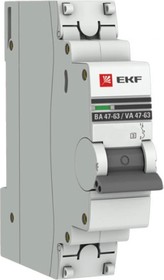 Автоматический выключатель PROxima ВА 47-63, 1P, 16А, D, 4,5kA mcb4763-1-16D-pro