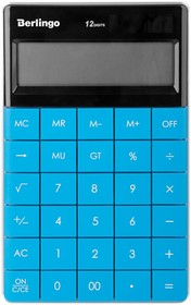 Настольный калькулятор Power TX 12 разрядов, двойное питание, 165х105х13 мм, синий CIB_100