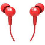 JBL C100SI красные Наушники (jack 3.5 мм, 9 мм, JBLC100SIRED)