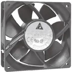 AFB1212VHE-F00, DC Fans DC Tubeaxial Fan, 120x38mm, 12VDC, Ball Bearing, 3-Lead Wires, Tachometer