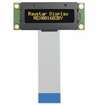 REX001602BYPP5N00000, Дисплей OLED, алфавитно-цифровой, 16x2, желтый, -40-80°C