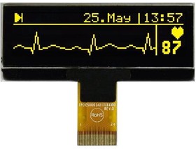 EA W128032-XALG, Дисплей OLED, графический, 2,22", 128x32, Разм 62x24x2,35мм
