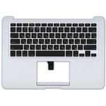 Клавиатура (топ-панель) для ноутбука Apple A1369 2010+ серебристая с черными ...