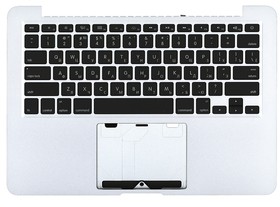 Фото 1/2 Клавиатура (топ-панель) для ноутбука Apple MacBook Pro A1425 черная с серебристым топкейсом