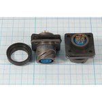 Гнездо ЦС, 5HP, B17, на панель, фланец 4 отверстия, FQ14-5ZK, герметичное ...