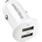 Автомобильное ЗУ SmartBuy® TURBO 2.4А+1 А, белое, 2 USB (SBP-2025)/62