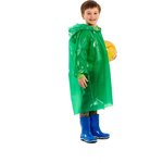 Детский дождевик-плащ серия Стандарт 6, 8 лет, цвет зеленый, пвд ГП6-3-З
