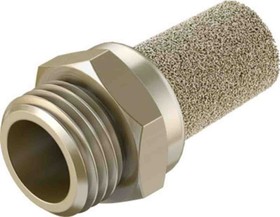 AMTE-M-LH-N14, AMTE Brass, Bronze 10bar Pneumatic Silencer, Threaded, NPT 1/4 Male