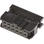 T812112A100CEU, 12-Way IDC Connector Socket for Cable Mount, 2-Row