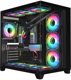 Фото 1/10 1STPLAYER MEGAVIEW MV8-TP Black / ATX / MV8-TP-BK