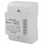 PSS63/230/230V, Трансформатор: сетевой, 63ВА, 230ВAC, 230В, DIN, 1,1кг, IP30