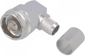 Фото 1/3 J01020A0046, Plug Cable Mount N Connector, 50Ω, Solder Termination, Right Angle Body