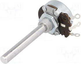 Фото 1/3 3104604797, Потенциометр: осевой, однооборотный, 250Ом, 4Вт, ±10%, 6мм, L: 50мм