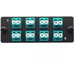 38M-30-2L-08BL, Комплект планка Q-SLOT с 8 адаптерами дуплекс LC OM3 ...
